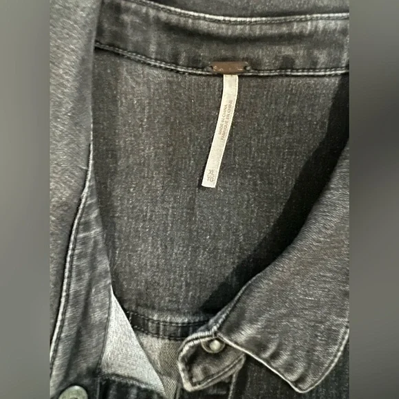 Free People Black Denim Dress - Picture 2 of 5